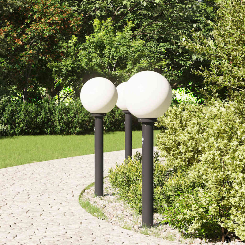 Load image into Gallery viewer, Vidaxl bolderverlichting met sensor 3 stuks 80 cm zwart ip44