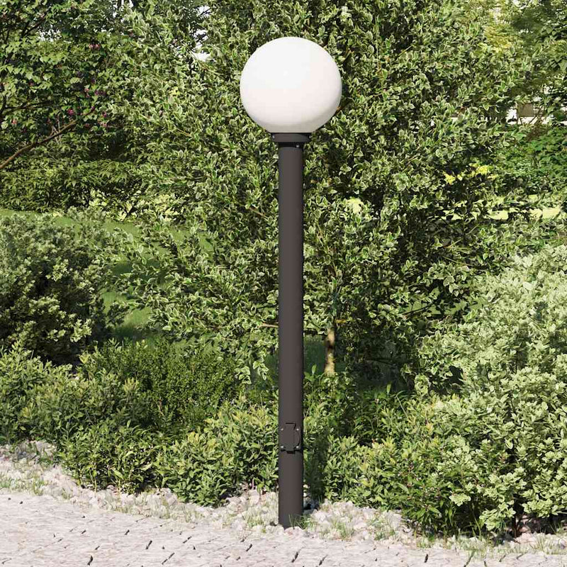 Load image into Gallery viewer, Vidaxl bolderarmatuur met stopcontact 120 cm zwart ip44