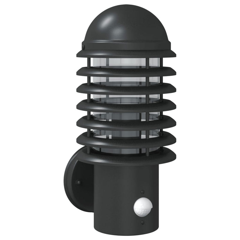 Load image into Gallery viewer, Vidaxl buitenwandlamp met sensor roestvrij staal zwart