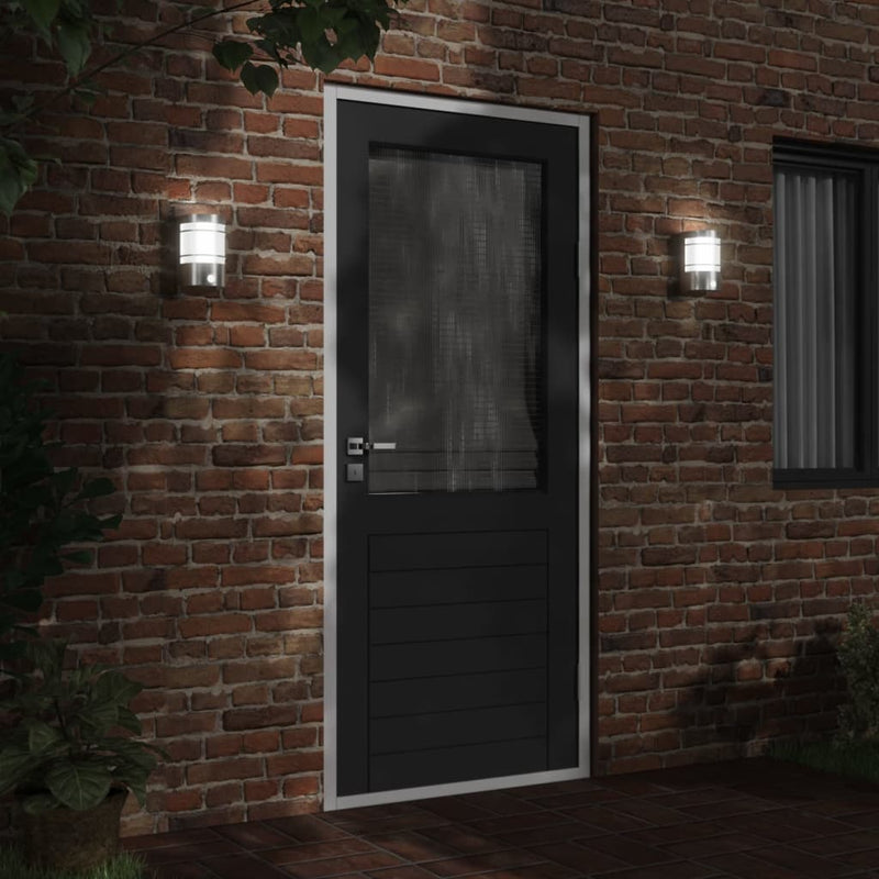 Load image into Gallery viewer, Vidaxl buitenwandlampen 2 st met sensors roestvrij staal zilverkleurig