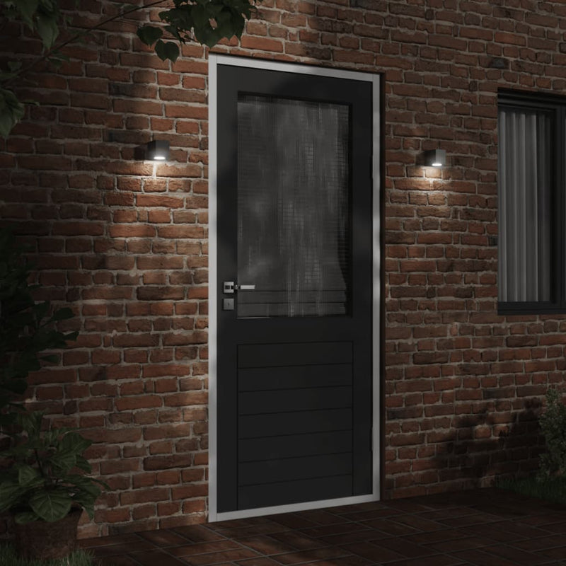 Load image into Gallery viewer, Vidaxl buitenwandlampen 2 st gegoten aluminium zwart