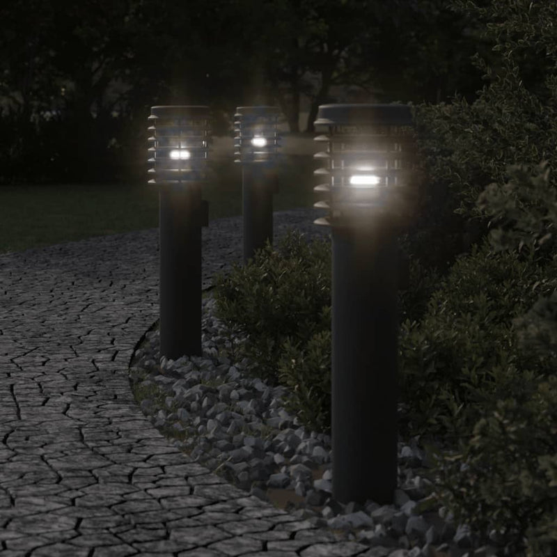 Load image into Gallery viewer, Vidaxl buitenvloerlamp met stopcontact 60 cm roestvrijstaal zwart