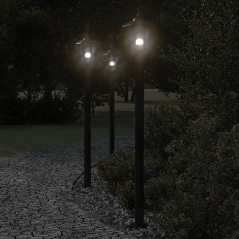 Load image into Gallery viewer, Vidaxl vloerlamp voor buiten 120 cm roestvrijstaal zwart