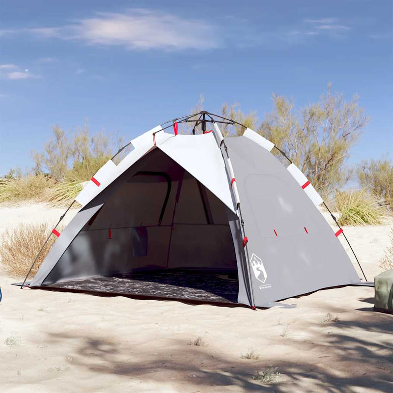 Load image into Gallery viewer, Vidaxl strandtent 3-persoons waterdicht snelontgrendeling grijs