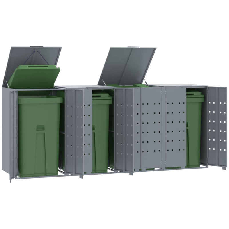 Load image into Gallery viewer, VidaXL Containerberging voor 4 containers 276x79x117 cm staal grijs