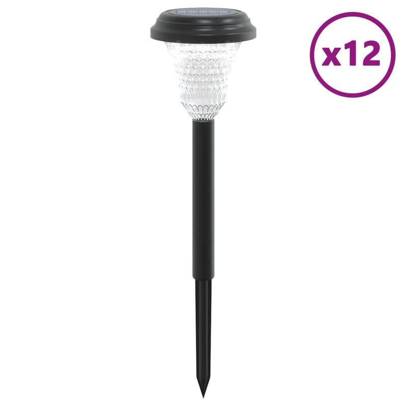 Load image into Gallery viewer, Vidaxl tuinpadverlichting 12 st solar met grondpennen wit