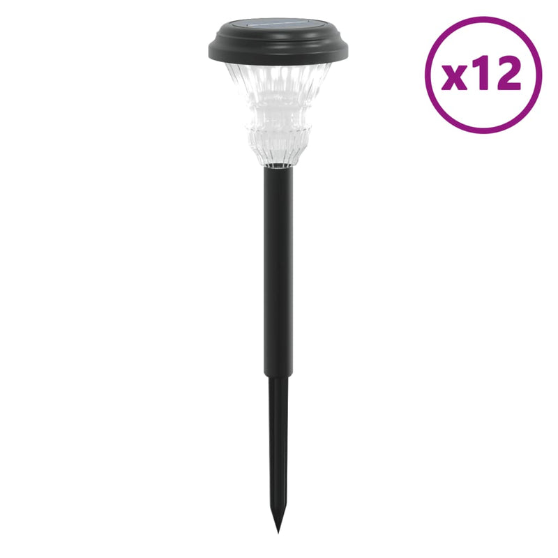 Load image into Gallery viewer, Vidaxl tuinpadverlichting 12 st solar met grondpennen wit