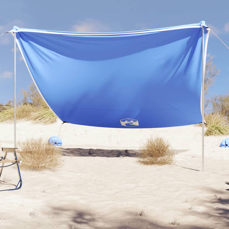 Load image into Gallery viewer, Vidaxl strandluifel met zandankers 304x300 cm blauw