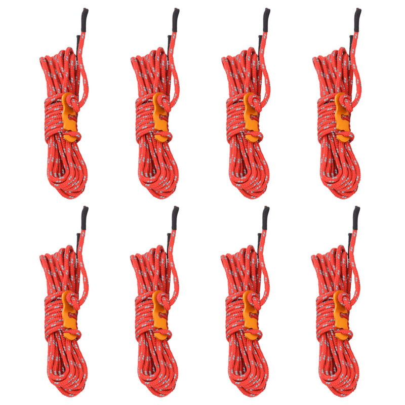 Load image into Gallery viewer, Vidaxl tentscheerlijnen met spanners 8 st reflecterend 4 m 4 mm
