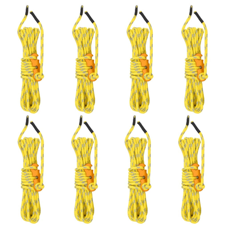 Load image into Gallery viewer, Vidaxl tentscheerlijnen met spanners 8 st reflecterend 4 m 4 mm