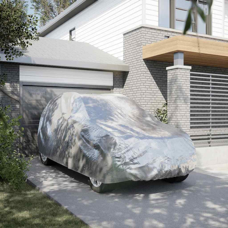 Load image into Gallery viewer, Vidaxl autohoes voor suv met gespriemen m volledig zilverkleurig