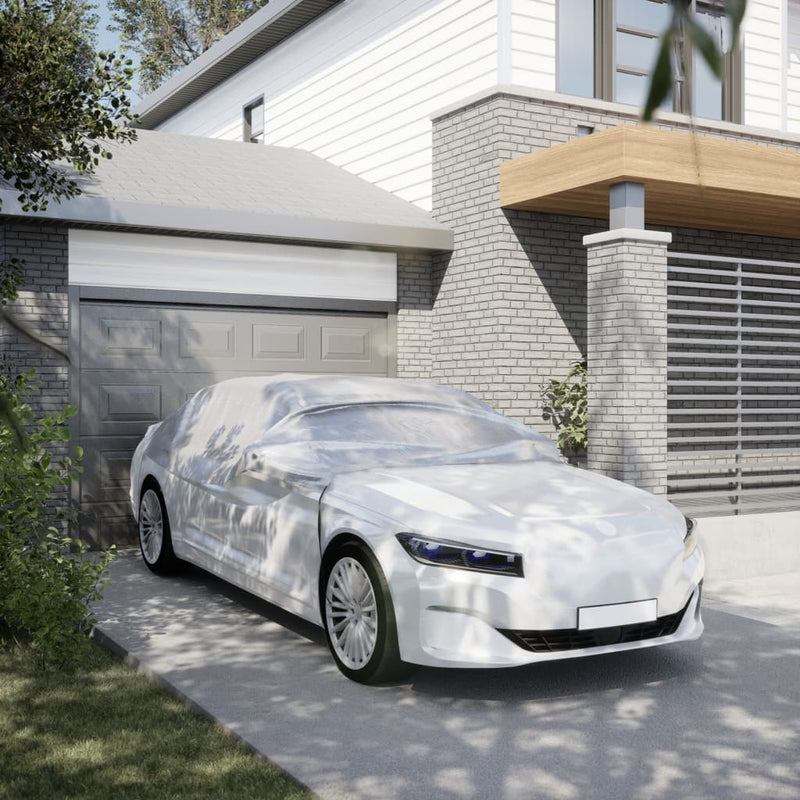 Load image into Gallery viewer, Vidaxl autohoes half met haken m zilverkleurig