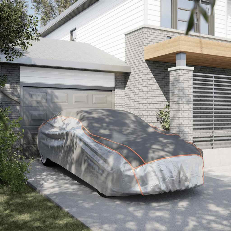 Load image into Gallery viewer, Vidaxl autohoes voor sedan hagelbescherming xl zilverkleurig en grijs