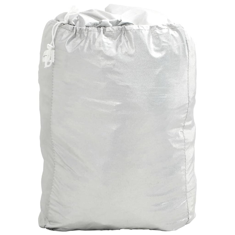 Load image into Gallery viewer, Vidaxl autohoes voor sedan met gespriemen xl peva zilverkleurig