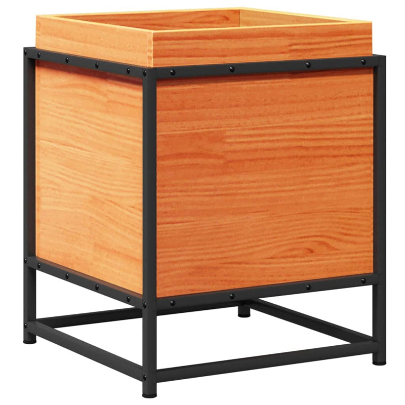 Load image into Gallery viewer, Vidaxl plantenbak 40x40x50 cm massief grenenhout wasbruin
