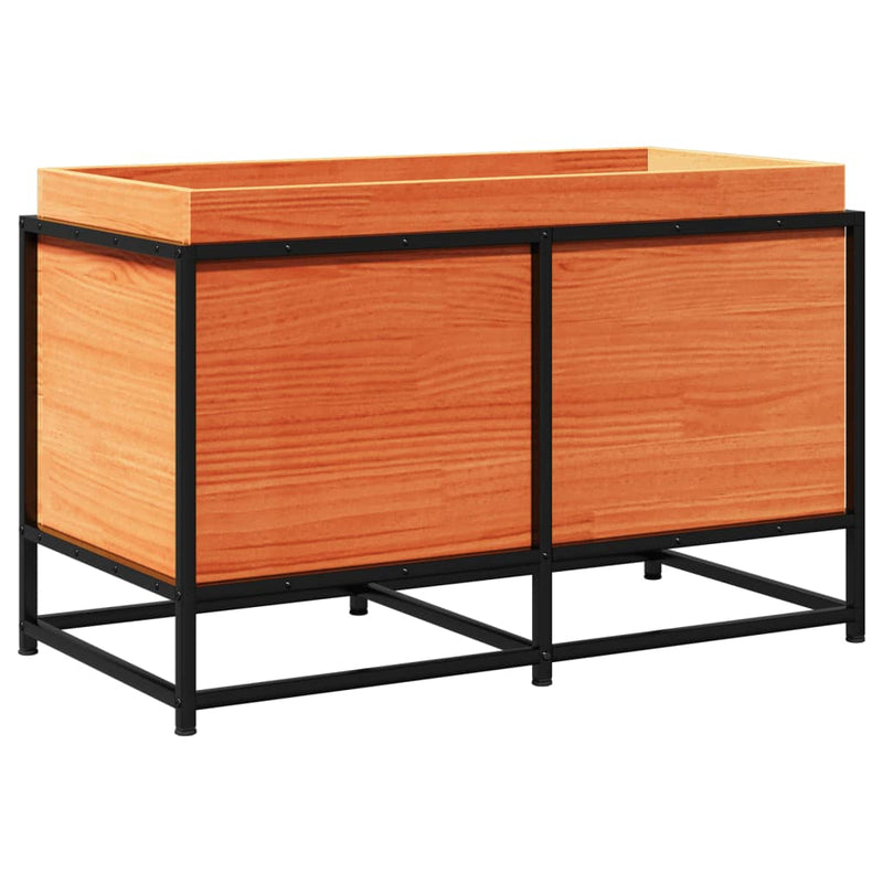 Load image into Gallery viewer, Vidaxl plantenbak 80x40x50 cm massief grenenhout wasbruin