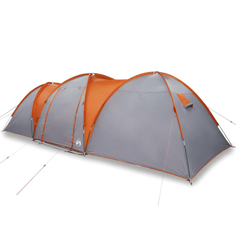 Load image into Gallery viewer, Vidaxl koepeltent 8-persoons waterdicht grijs en oranje
