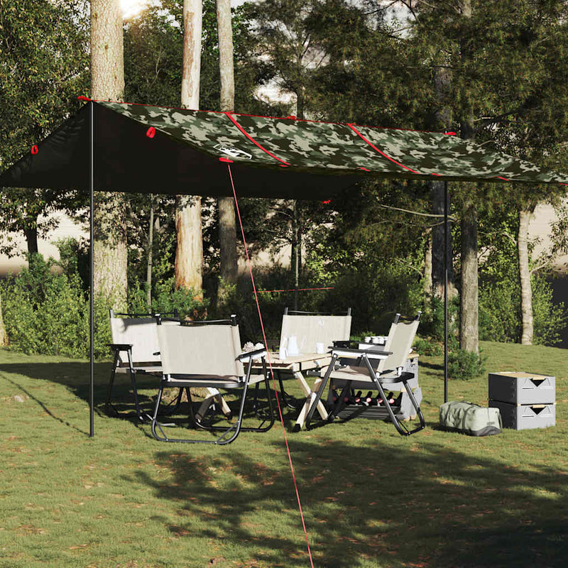 Load image into Gallery viewer, Vidaxl kampeerluifel waterdicht 451x420 cm camouflage