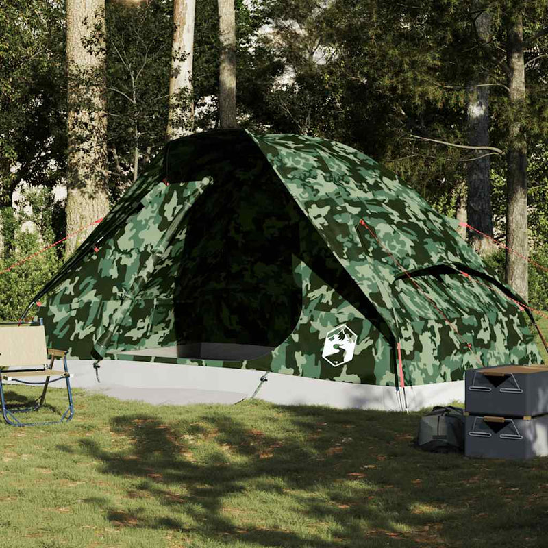 Load image into Gallery viewer, Vidaxl koepeltent 6-persoons waterdicht camouflage