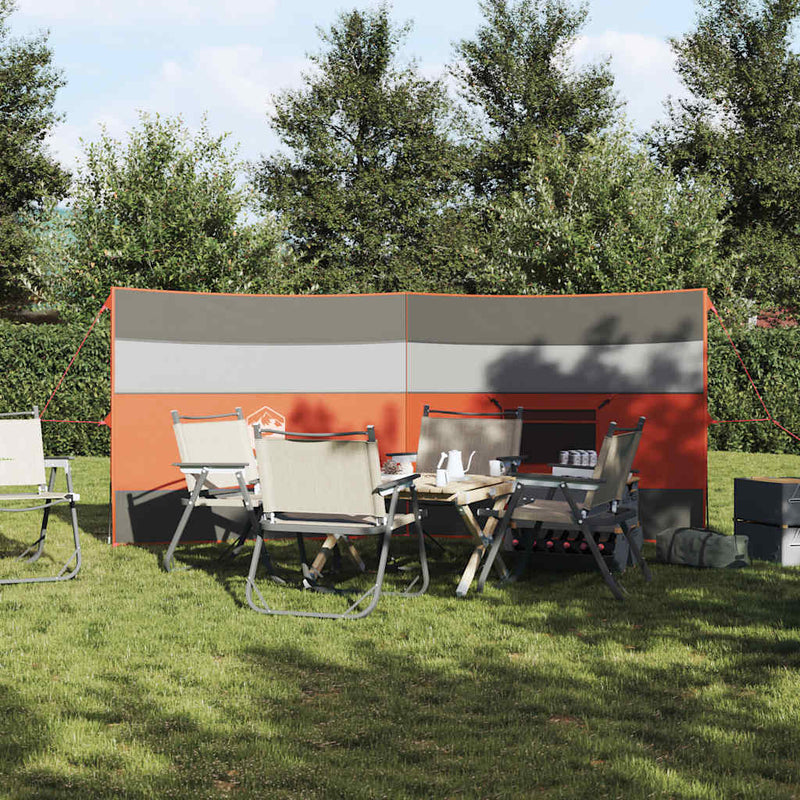 Load image into Gallery viewer, Vidaxl windscherm camping waterdicht 340x130 cm grijs en oranje
