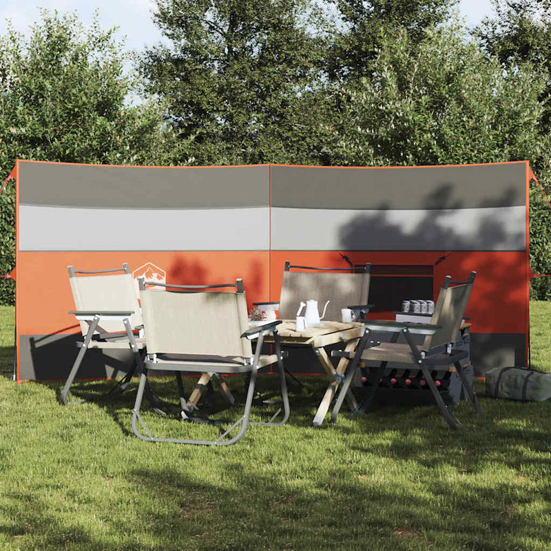 Load image into Gallery viewer, Vidaxl windscherm camping waterdicht 340x130 cm grijs en oranje
