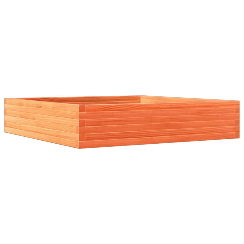 Load image into Gallery viewer, Vidaxl plantenbak 110x110x23 cm massief grenenhout wasbruin