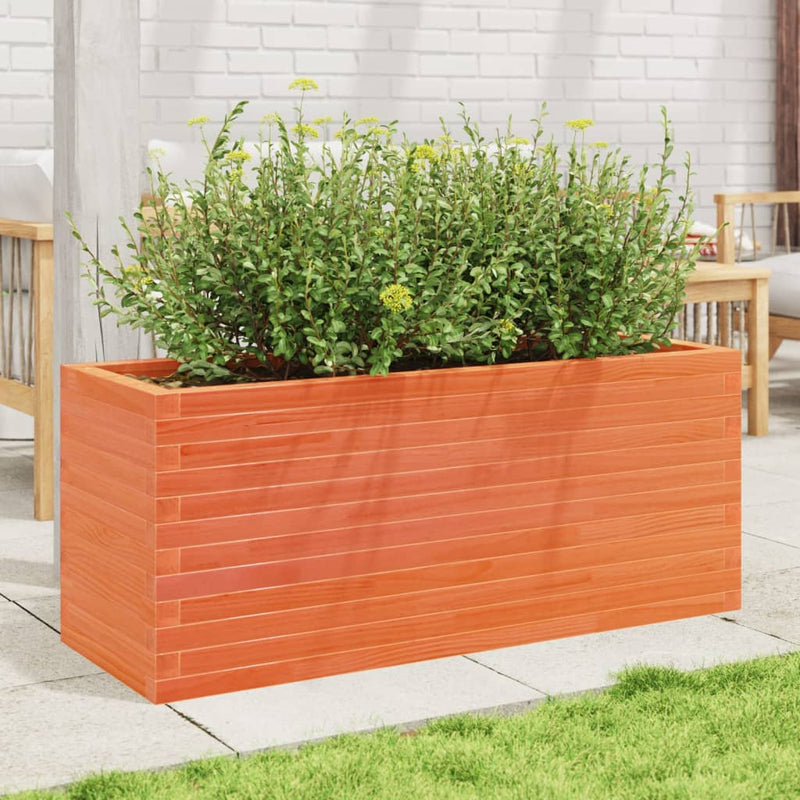 Load image into Gallery viewer, Vidaxl plantenbak 110x40x45,5 cm massief grenenhout wasbruin