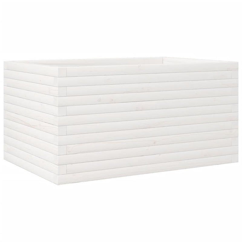 Load image into Gallery viewer, Vidaxl plantenbak 90x60x45,5 cm massief grenenhout wit