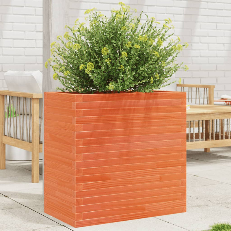 Load image into Gallery viewer, Vidaxl plantenbak 70x40x68,5 cm massief grenenhout wasbruin