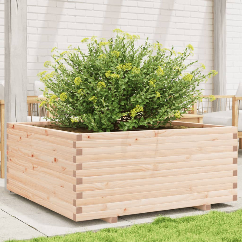Load image into Gallery viewer, VidaXL Plantenbak 110x110x49,5 cm massief grenenhout