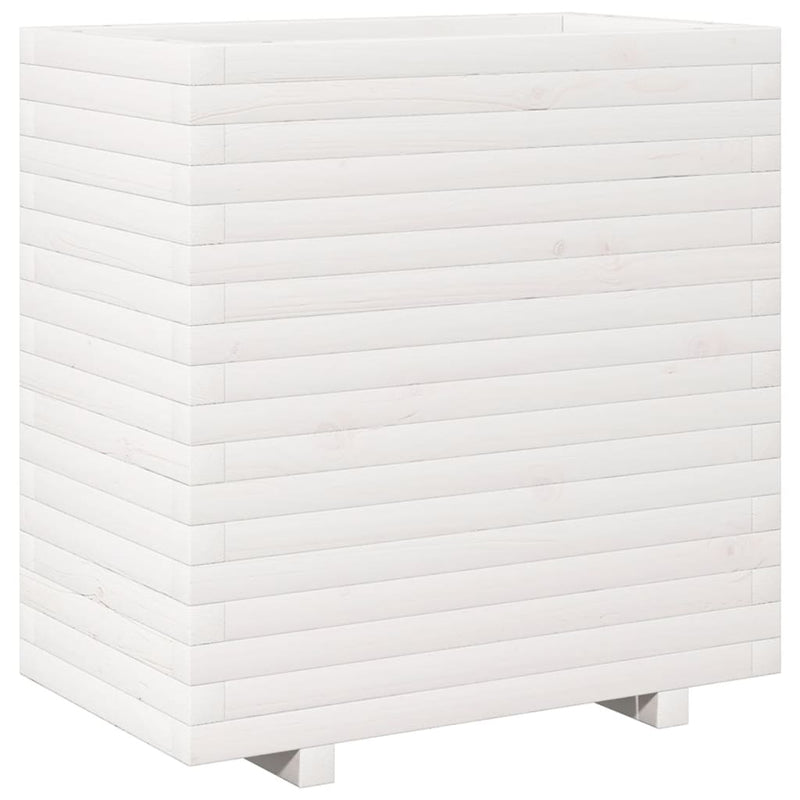 Load image into Gallery viewer, VidaXL Plantenbak 70x40x72,5 cm massief grenenhout wit