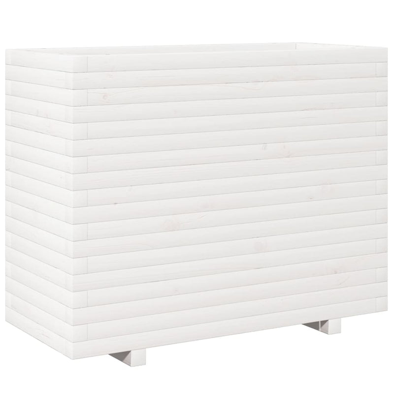 Load image into Gallery viewer, VidaXL Plantenbak 90x40x72,5 cm massief grenenhout wit