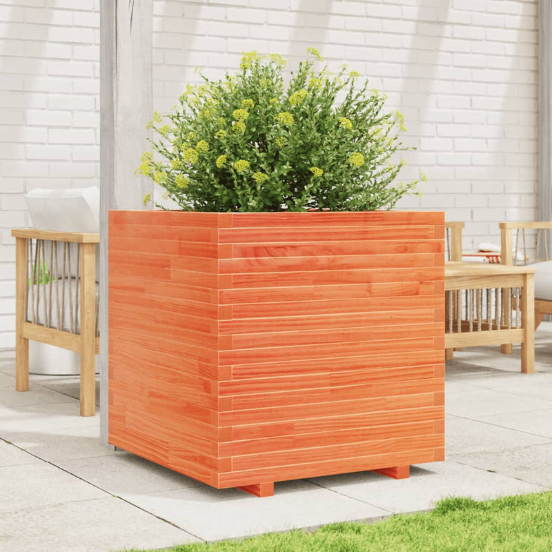 Load image into Gallery viewer, VidaXL Plantenbak 70x70x72 cm massief grenenhout wasbruin