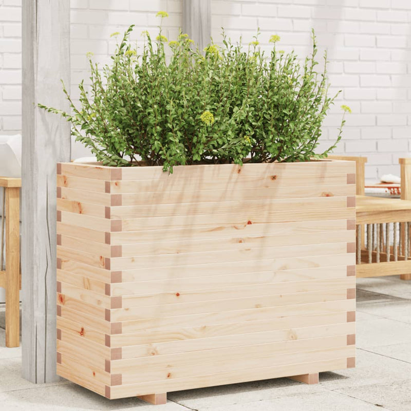 Load image into Gallery viewer, VidaXL Plantenbak 90x40x72 cm massief grenenhout
