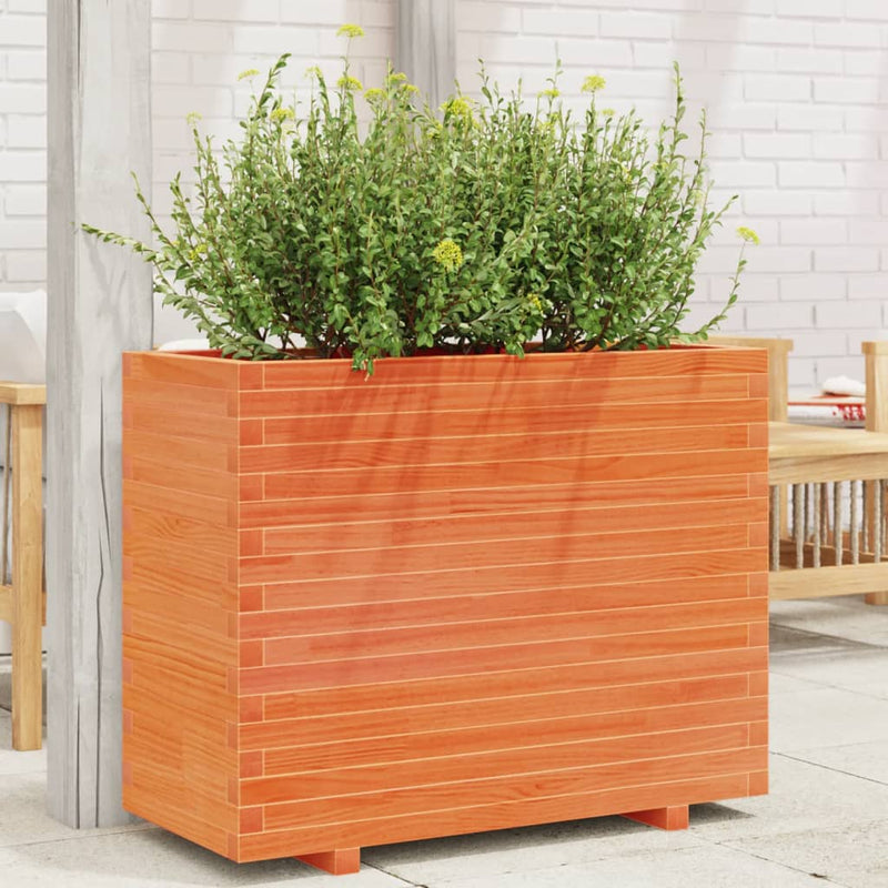 Load image into Gallery viewer, VidaXL Plantenbak 90x40x72 cm massief grenenhout wasbruin