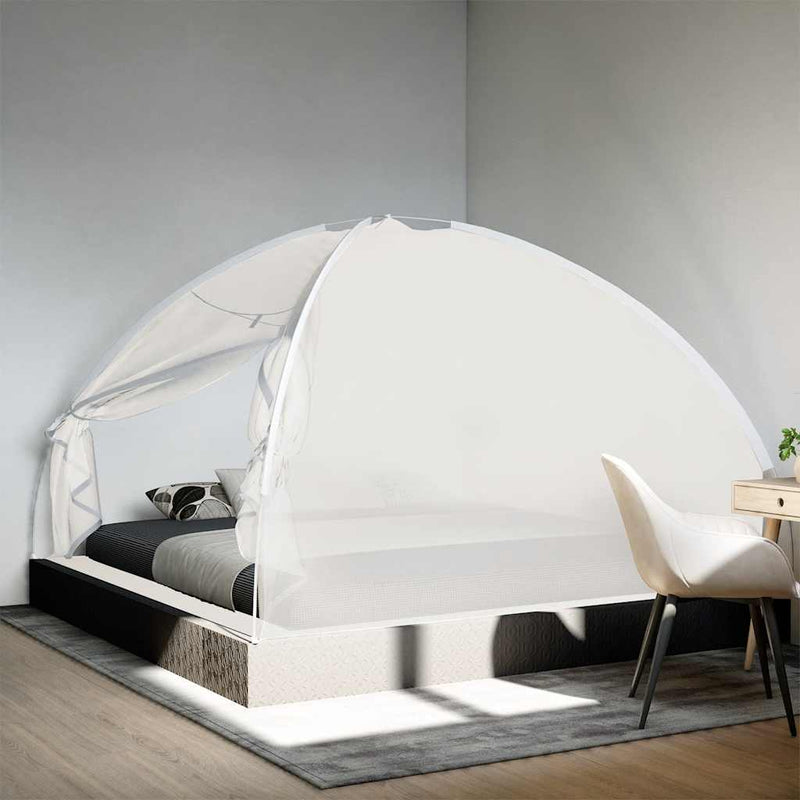 Load image into Gallery viewer, Vidaxl klamboe met deuren mongolia 220 gaas 200x200x130 cm wit