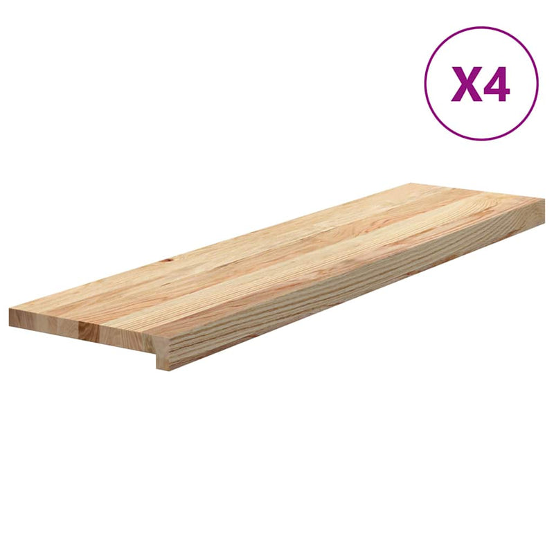 Load image into Gallery viewer, Vidaxl traptreden 4 st 100x25x2 cm onbehandeld massief eikenhout