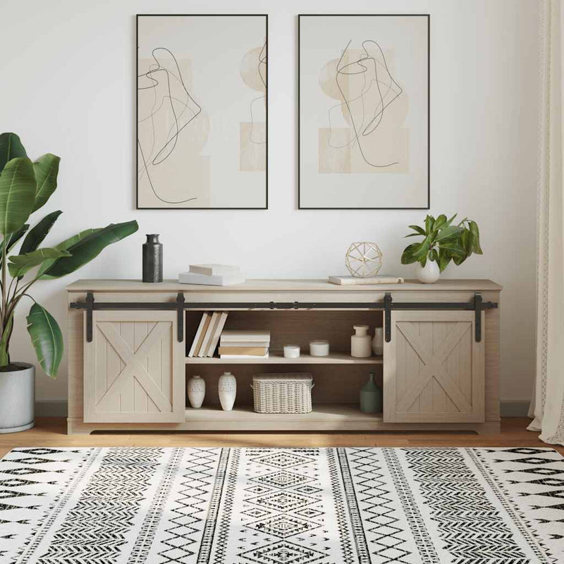 Load image into Gallery viewer, Vidaxl ophangset voor schuifdeur 183 cm koolstofstaal