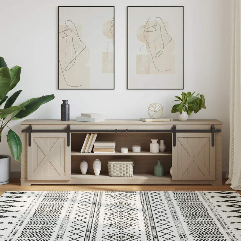 Load image into Gallery viewer, Vidaxl ophangset voor schuifdeur 200 cm koolstofstaal