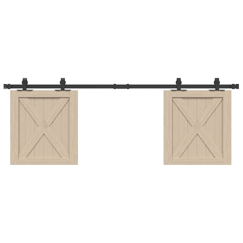 Load image into Gallery viewer, Vidaxl ophangset voor schuifdeur 152 cm koolstofstaal