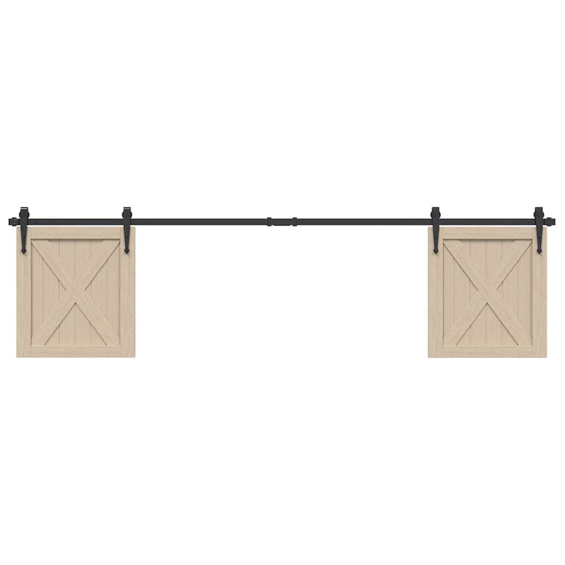 Load image into Gallery viewer, Vidaxl ophangset voor schuifdeur 200 cm koolstofstaal