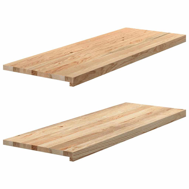 Load image into Gallery viewer, Vidaxl vensterbanken 2 st onbehandeld 110x40x2 cm massief eikenhout