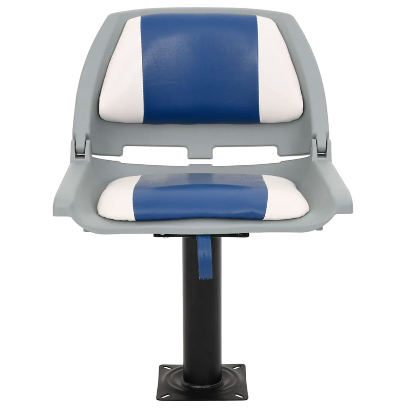 Load image into Gallery viewer, Vidaxl 2-delige bootstoelenset inklapbaar 48x51x41 cm blauw en wit