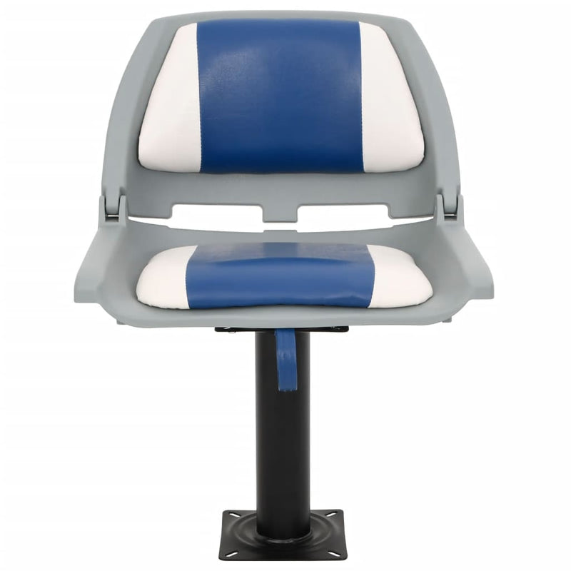 Load image into Gallery viewer, Vidaxl 4-delige bootstoelenset inklapbaar 48x51x41 cm blauw en wit