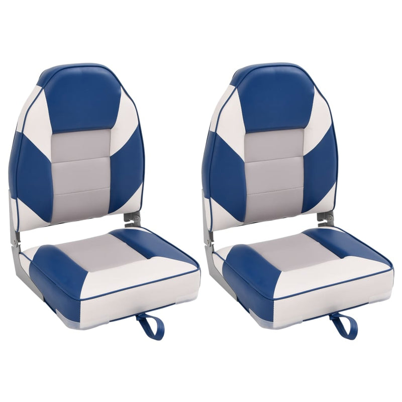 Load image into Gallery viewer, Vidaxl bootstoelen 2 st inklapbaar met hoge rugleuning 39x43x58 cm