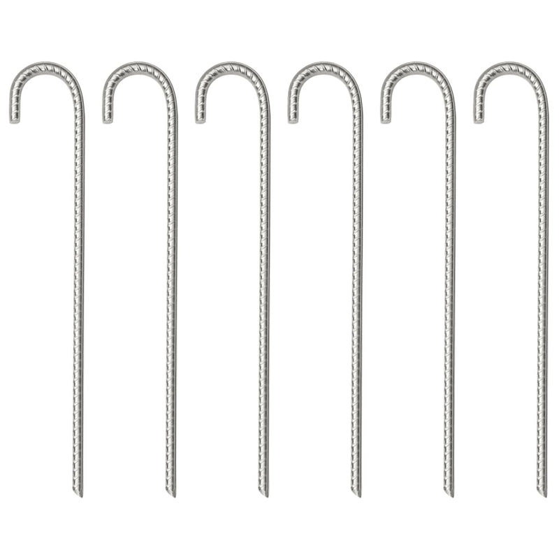 Load image into Gallery viewer, Vidaxl tentharingen 6 st ø10 mm 37 cm gegalvaniseerd staal