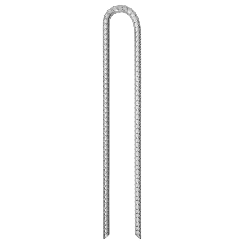 Load image into Gallery viewer, Vidaxl tentharingen 6 st u-vormig ø12 mm 41,5 cm gegalvaniseerd staal