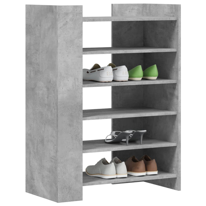 Load image into Gallery viewer, Vidaxl schoenenkast 74,5x37,5x100 cm bewerkt hout betongrijs