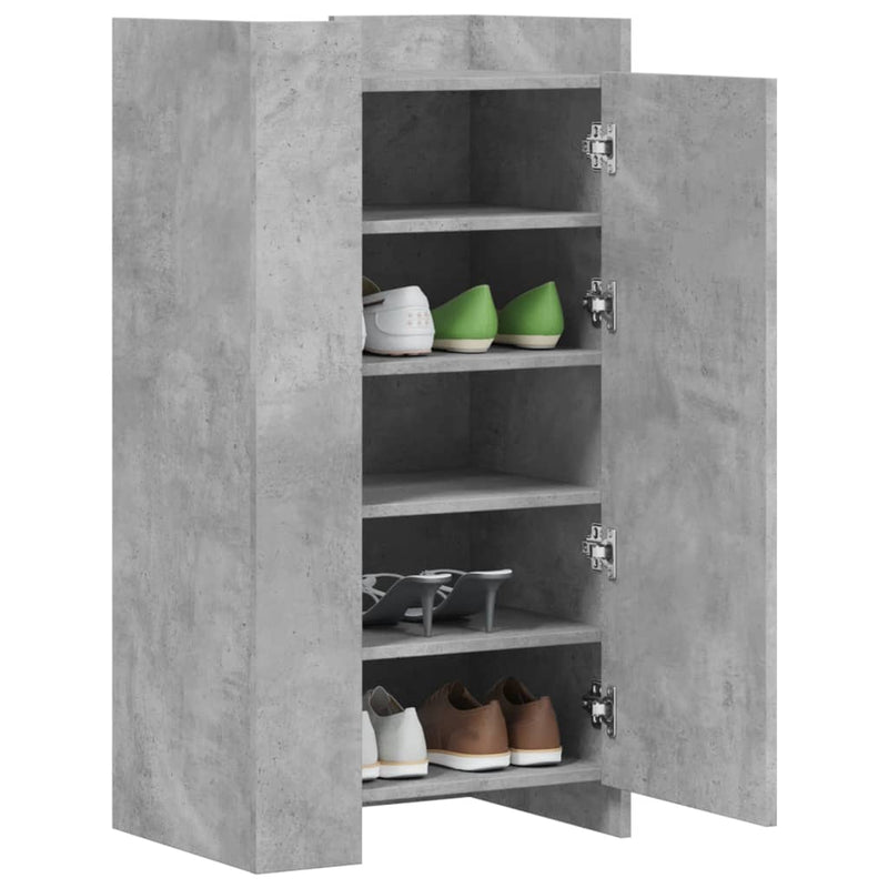 Load image into Gallery viewer, Vidaxl schoenenkast 52x37,5x100 cm bewerkt hout betongrijs