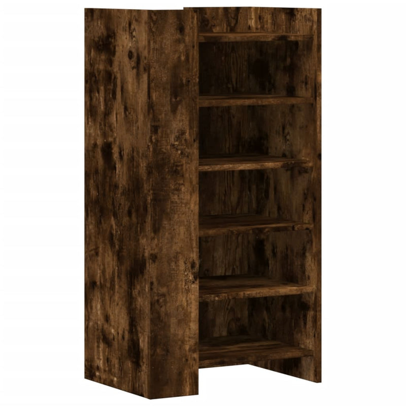 Load image into Gallery viewer, Vidaxl schoenenkast 52x37,5x100 cm bewerkt hout gerookt eikenkleurig
